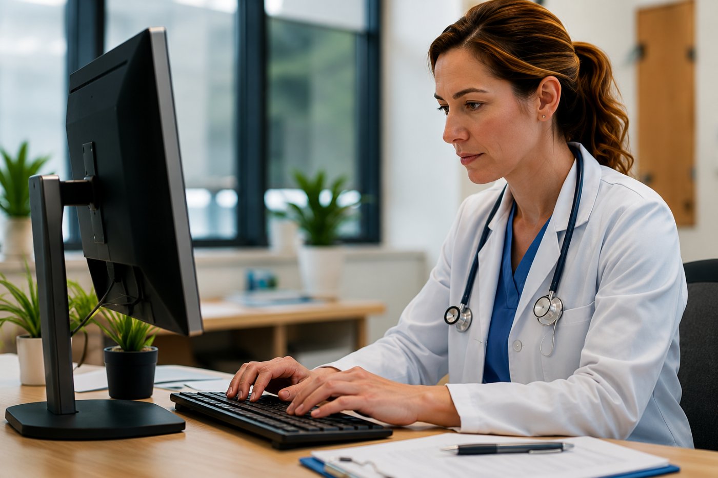 A MediMic provider reviewing their portal